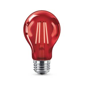 40-Watt Equivalent A19 Non-Dimmable E26 LED Light Bulb Red (1-Pack)