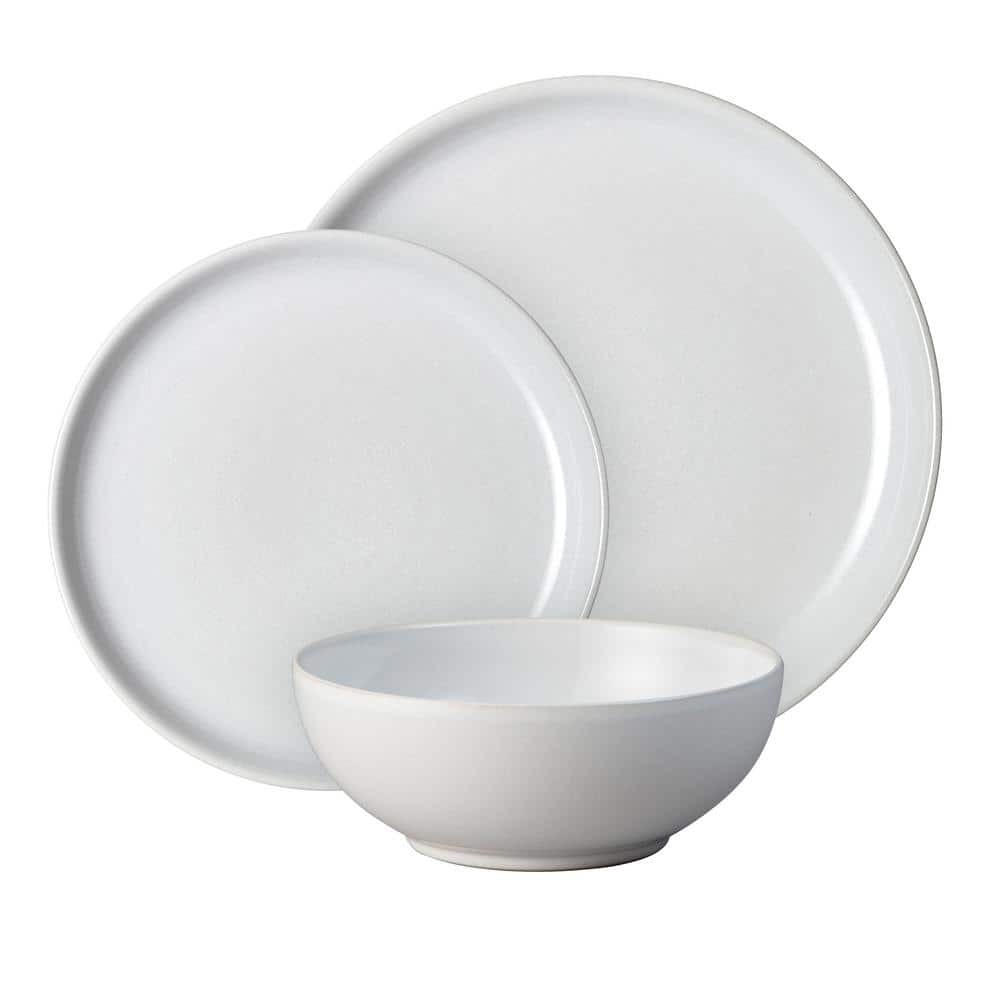 【P0002】デンビー大皿セット / Denby Dinnerplate Set Amazon.com | Denby - Elements Light Grey Dinner Plates Set