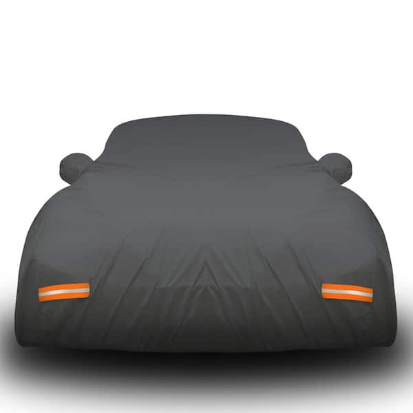 Mockins 200 in. x 75 in. x 60 in. Extra Thick Heavy-Duty Waterproof Car Cover - 250 g PVC Cotton Lined - Black