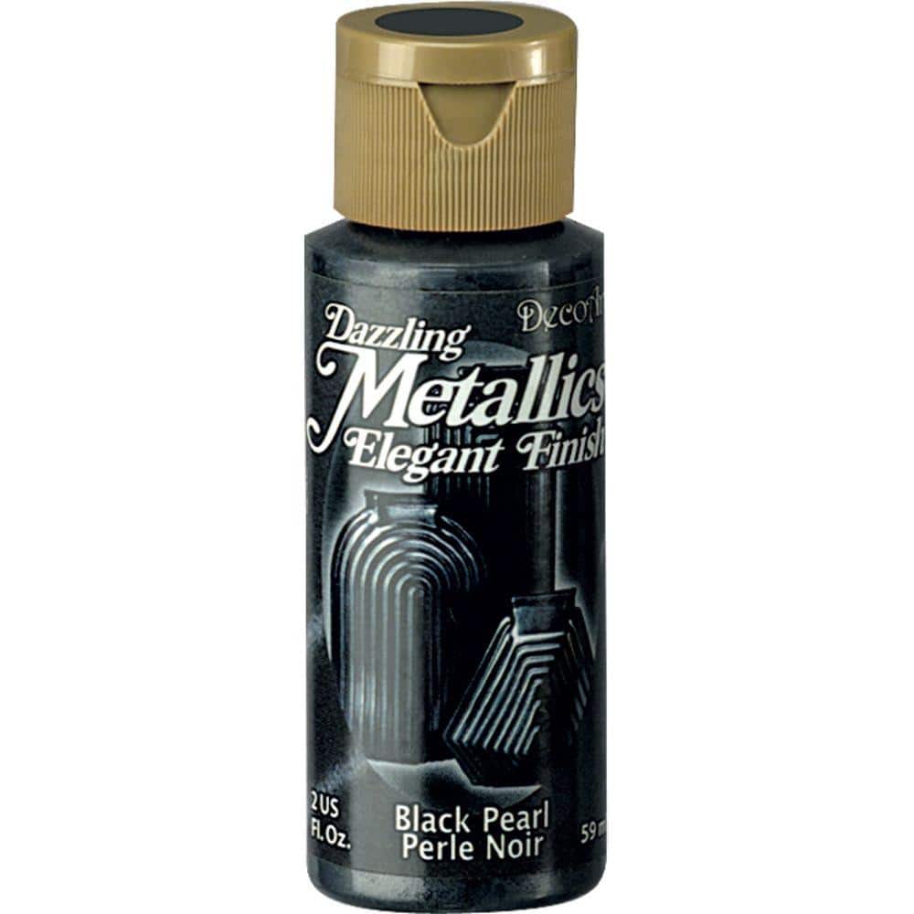DecoArt Dazzling Metallics 2 oz. Black Pearl Acrylic Paint DA127-3