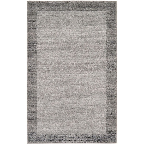Unique Loom Del Mar Abigail Light Gray 3' 3 x 5' 3 Area Rug