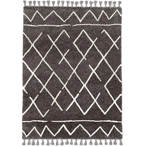 Tangier Jemaa Grey Ivory 5 ft. x 7 ft. Area Rug