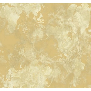 Galileo Abstract Map Metallic Gold and Off-White Paper Strippable Roll (Covers 60.75 sq. ft.)