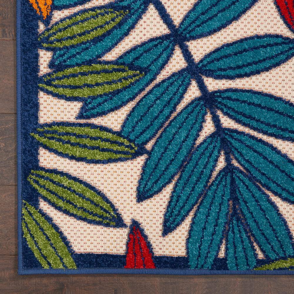 Aloha Multicolor Floral Leaf 2'3" x 10' Synthetic Outdoor Runner