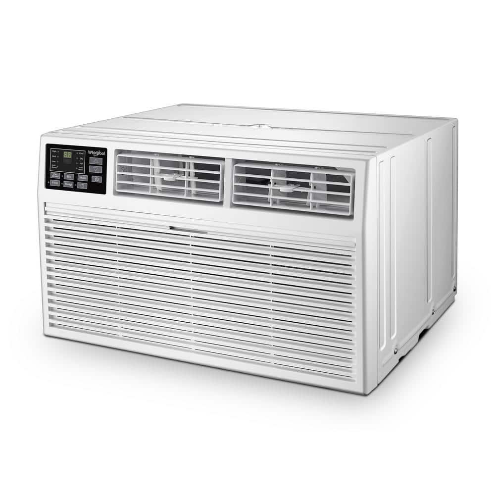 White Digital Through-the-Wall Air Conditioner with Remote Control
