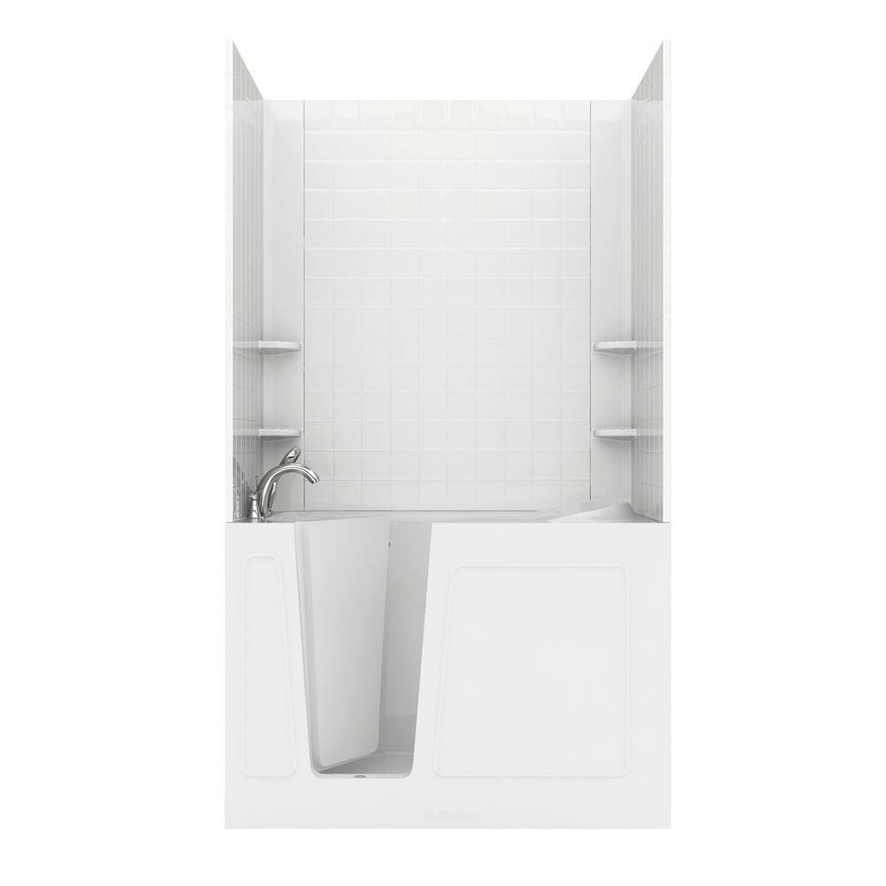 NOVA Heated Rampart 4.5 ft. Walk-in Non-Whirlpool Bathtub with 4 in. Tile E