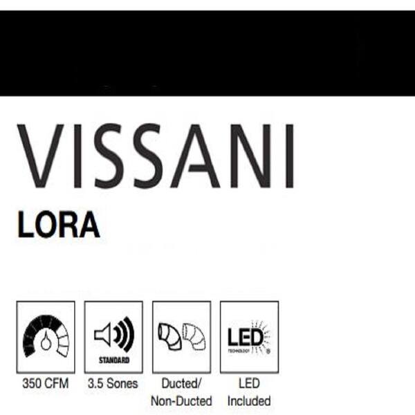 Vissani Lora 30 in. 350CFM Convertible T-Shape Wall Mount Range 