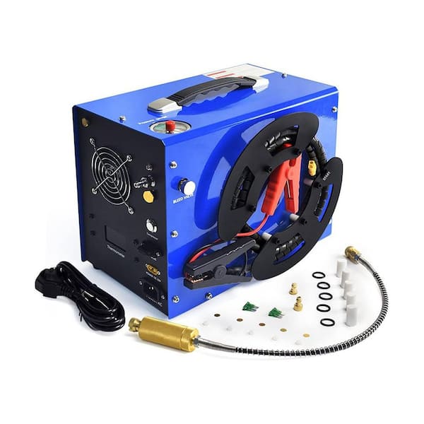 A3 4500 Psi Portable Electric Air Compressor Auto-Stop Design Oil/Water-Free 110V AC 12V Car Battery 8MM Quick-Connector