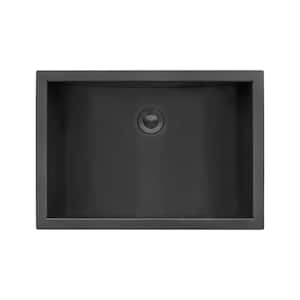 Ariaso 16 in. x 11 in. Bathroom Sink Undermount Gunmetal Black Stainless Steel