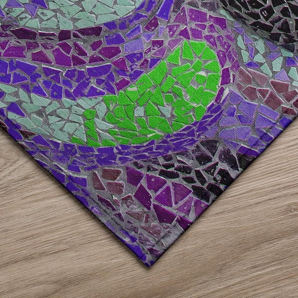 Surfside Purple 10 ft. x 14 ft. Geometric Indoor/Outdoor Area Rug