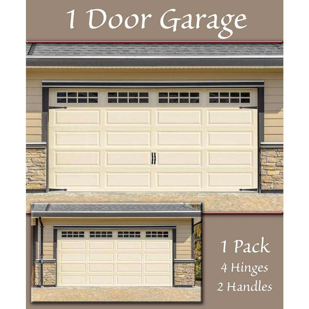 Black Magnetic Carriage House Garage Door Accents Set