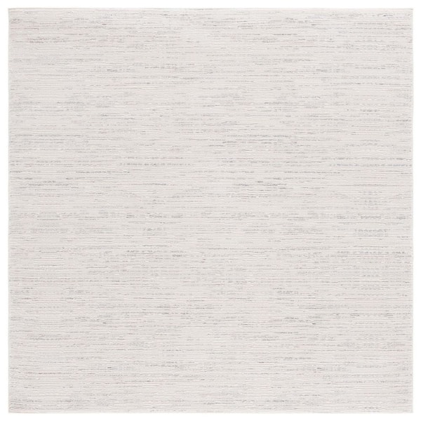 Revive 7 ft. x 7 ft. Ivory Modern Solid Square Area Rug