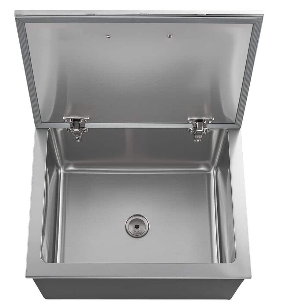 Stainless Steel Drop-In Ice Chest, 28 in. x 20 in. x 17 in. Cooler, 113.7 qt. Capacity with Flip Lid, Ideal for Patios