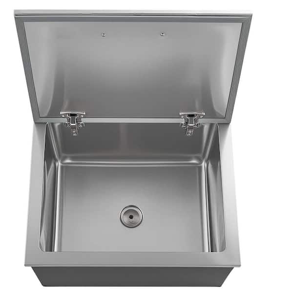 SVOPES Stainless Steel Drop-In Ice Chest, 28 in. x 20 in. x 17 in. Cooler, 113.7 qt. Capacity with Flip Lid, Ideal for Patios