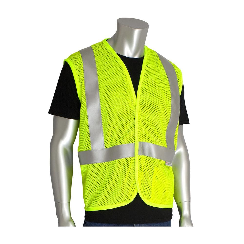 Men's 2X-Large Hi Vis Yellow ANSI Type R Class 2 AR/FR Mesh Vest with Reflective Tape and 1-Pocket, 4.6 cal/sq. cm price history on PriceWatchPro