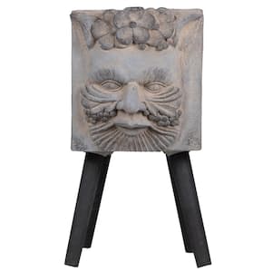 11 in. x 13 in. x 22 in. Concrete Material Greek God Statue Planter Pots with Legs