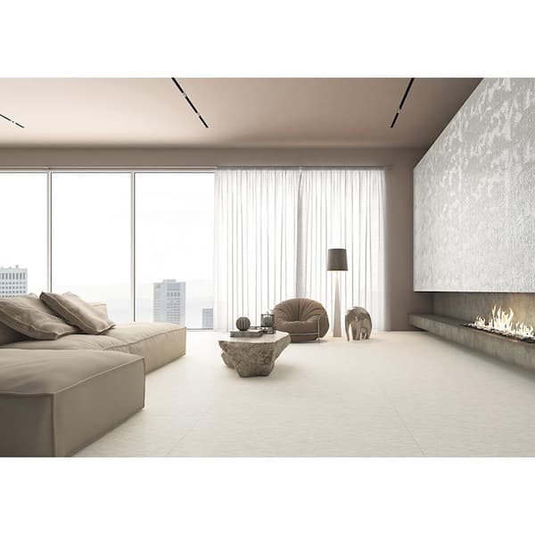 Sothis Beige 23 in. x 46 in. Textured Porcelain Rectangle Wall and Floor Tile (15.29 sq. ft./Case) (2-pack)