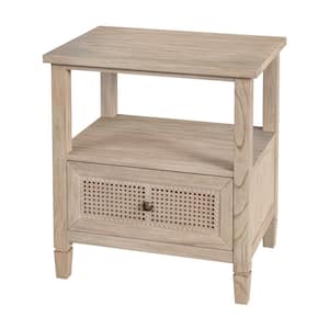 Flagstaff Natural 1 Drawer 25 in. W Cane Nightstand