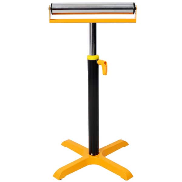 Downloads: 37 Heavy-Duty Adjustable Single Roller Stand, Material Support Stand, Yellow and Black Color