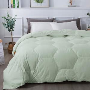 Honeycomb Stitch All Season Green Twin Down Alternative Comforter