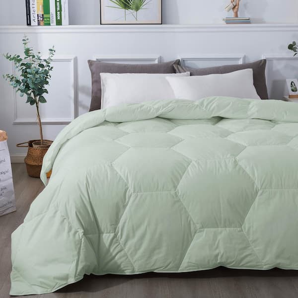 Unbranded Honeycomb Stitch All Season Green Full/Queen Down Alternative Comforter