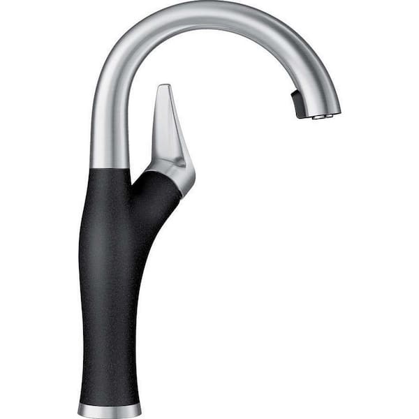 Blanco Artona Single-Handle Pull Down Sprayer Bar Faucet in Anthracite/Stainless