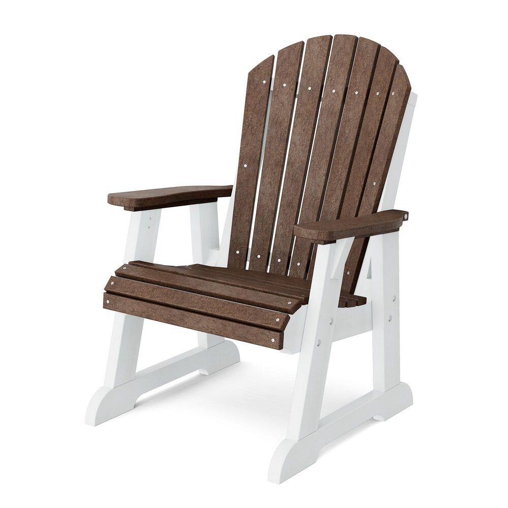 Heritage Tudor Brown and White Plastic Outdoor High Fan Back Chair price history on PriceWatchPro