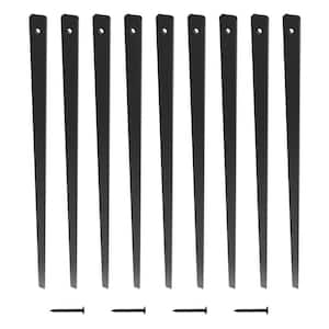 38 in. x 1 in. Aluminum Alloy Staircase Balusters, 72-Pack Flat Decorative Banister Spindles, Hollow Deck Railing