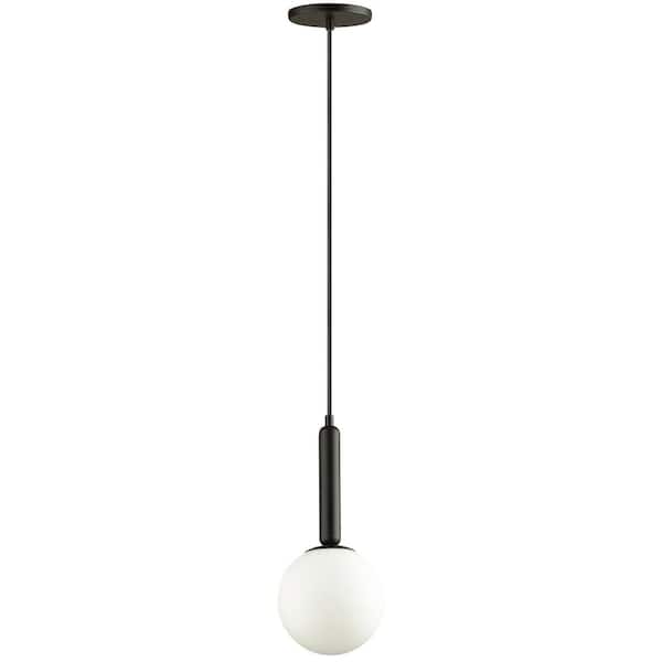 Dainolite Tara 1-Light Matte Black Contemporary Mini Pendant Light