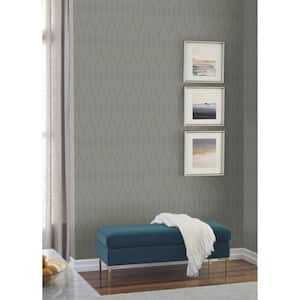 Dark Grey Cafe Society Paper Unpasted Matte Wallpaper (27 in. x 27 ft.)