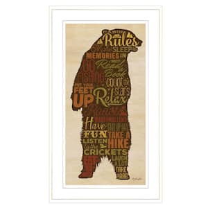 Cabin Rules by Unknown 1 Piece Framed Graphic Print Typography Art Print 21 in. x 12 in. .