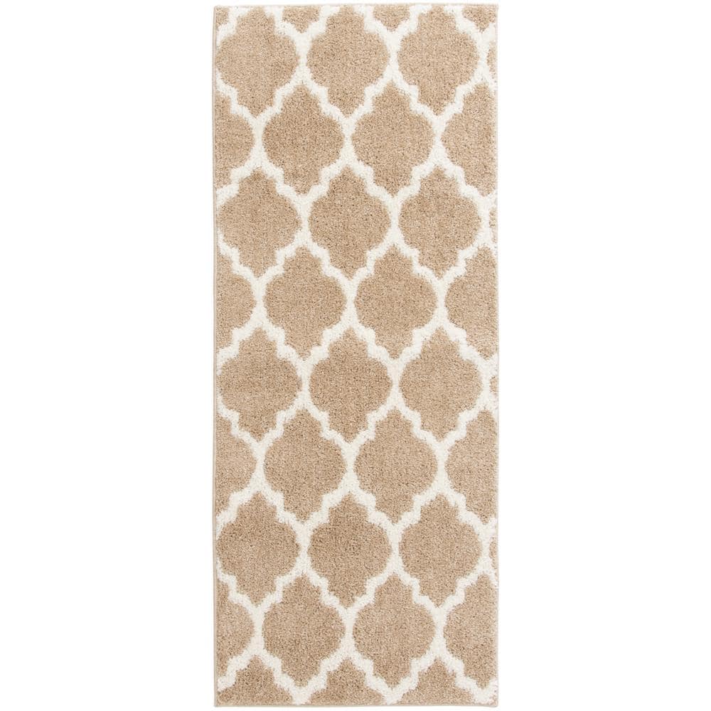 StyleWell Seyward Beige/Buff 2 ft. x 5 ft. Trellis Runner Rug SAL2460.247.23