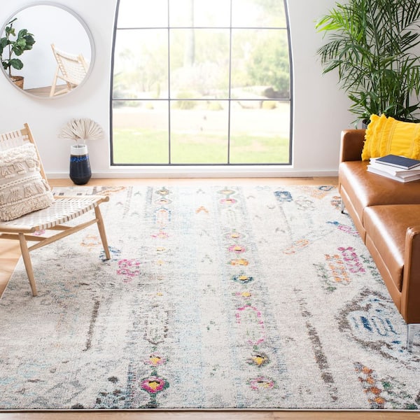 Madison Grey/Blue 10 ft. x 14 ft. Geometric Area Rug