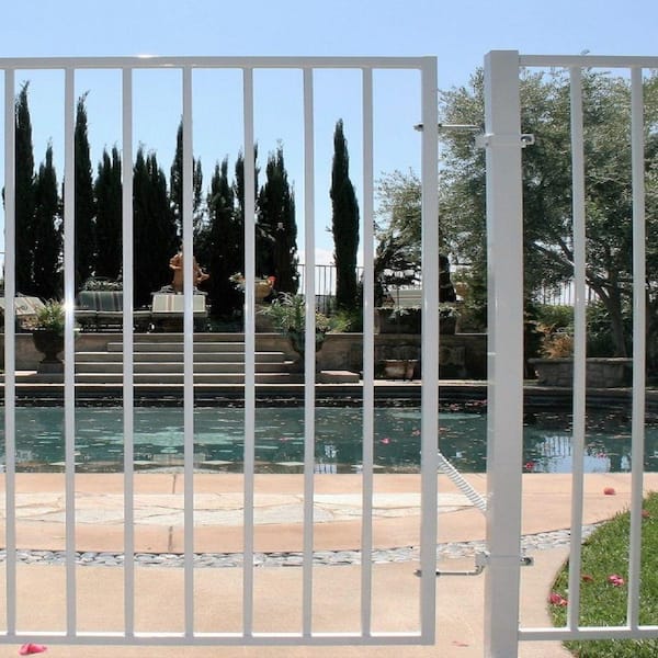 2 in. x 2 in. x 4.5 ft. White Metal Fence Post with Post Cap