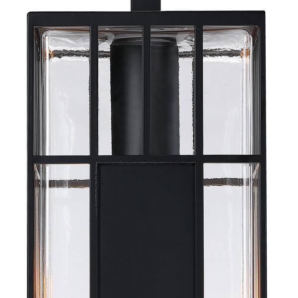 Designers Fountain Edgehill 18 in. 1-Light Black Outdoor Wall