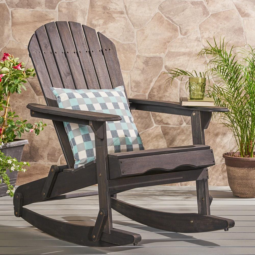 gray adirondack rocking chair