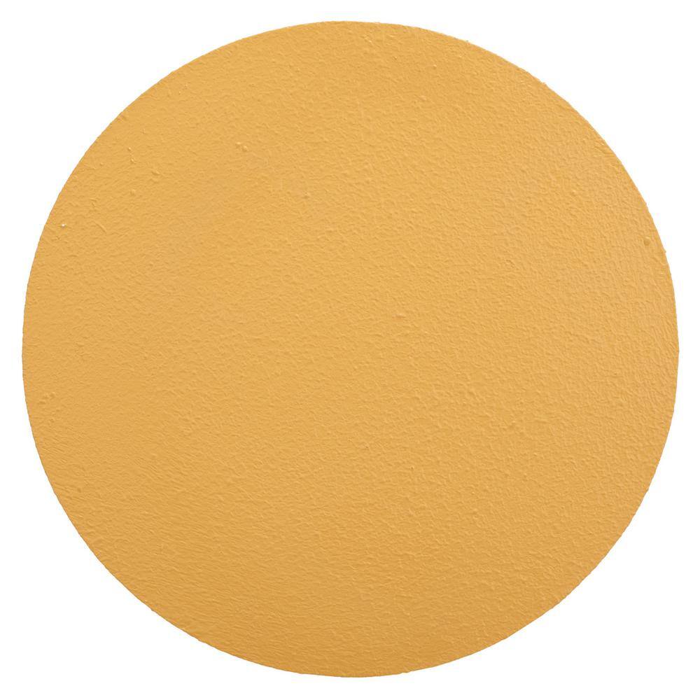 Ali Yellow Fluted Round Wood Accent Table