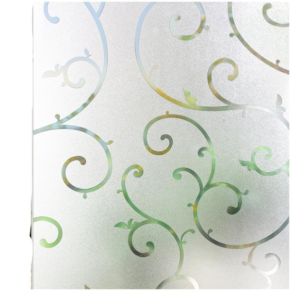 COTTON COLORS 35.4 in. W x 78.7 in. L Privacy and Decorative 3D Window Film