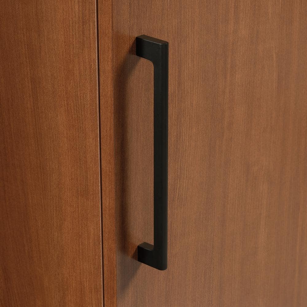 Sienna Oak Tall Single Door Pantry Cabinet with Adjustable Shelves