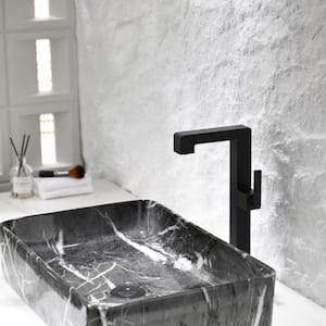 Single Handle Single Hole Bathroom Vessel Sink Faucet in Matte Black