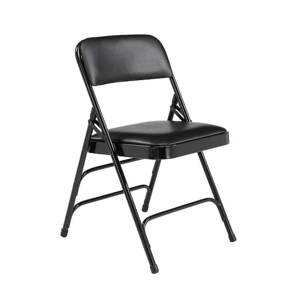 National Public Seating 1300 Series Black Premium Vinyl Upholstered ...