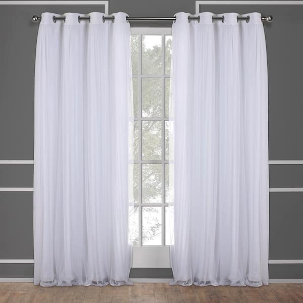EXCLUSIVE HOME Catarina Winter White Solid Lined Room Darkening Grommet ...