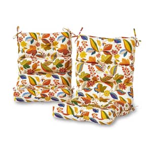 Esprit Floral Outdoor High Back Dining Chair Cushion (2-Pack)