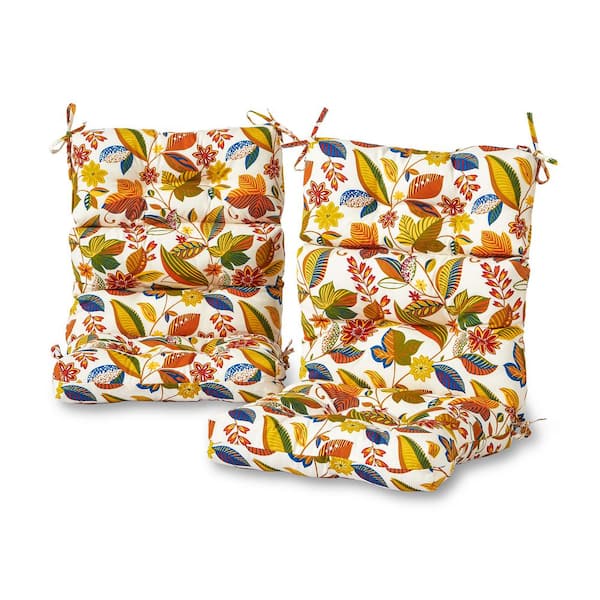 Greendale Home Fashions Esprit Floral Outdoor High Back Dining Chair Cushion (2-Pack)