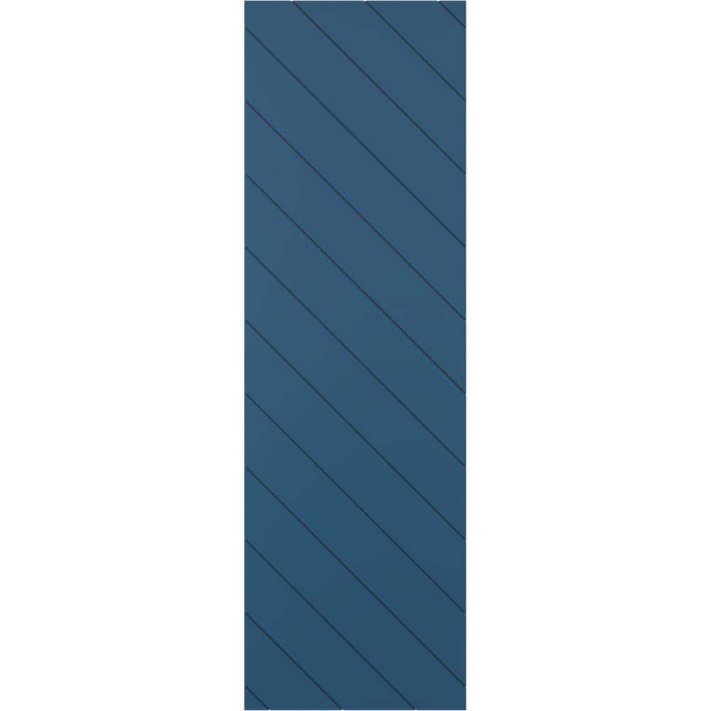 15 in. W x 40 in. H True Fit PVC Diagonal Slat Modern Style Fixed Mount Board and Batten Shutters Sojourn Blue price history on PriceWatchPro