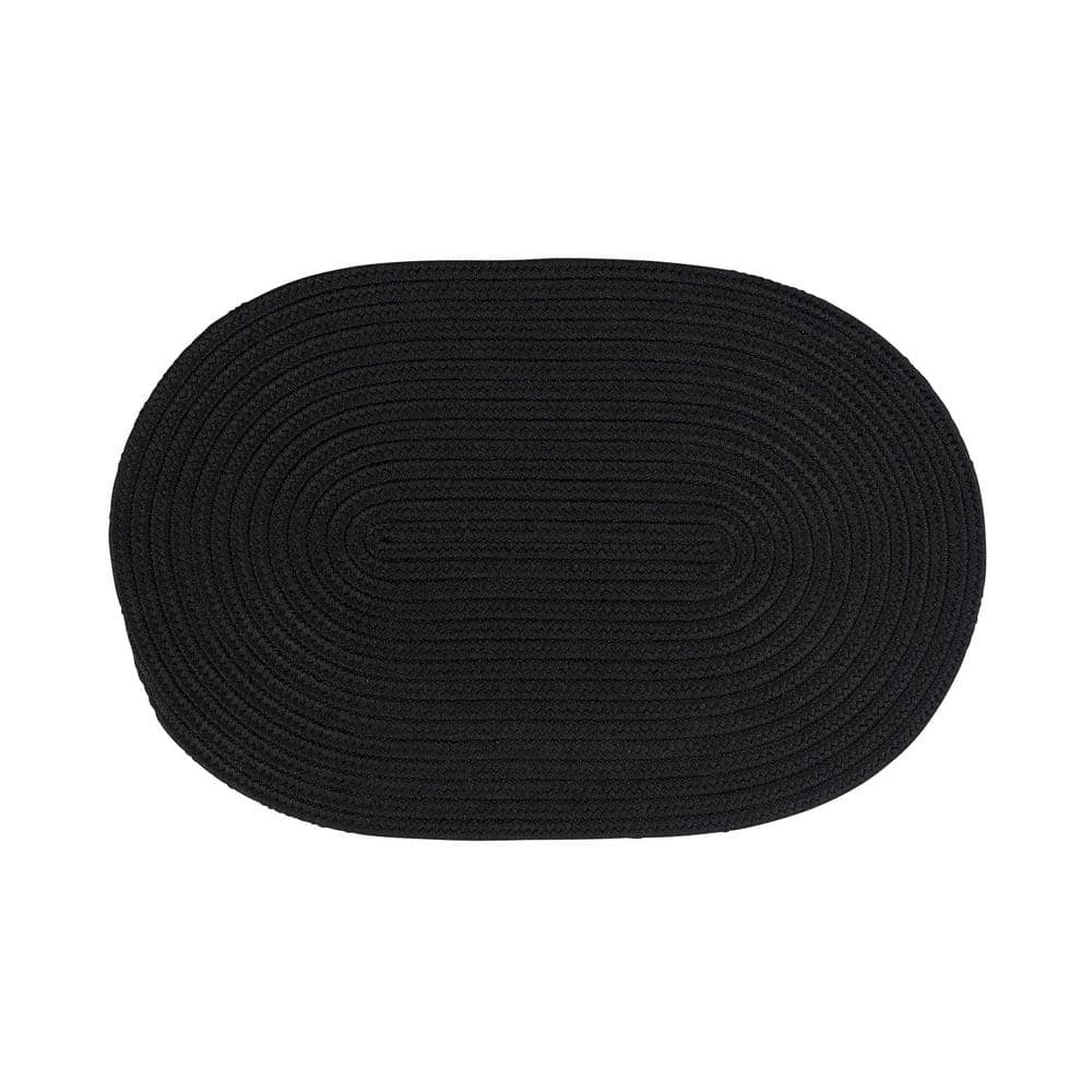 Boca Black 26 in. x 40 in. Polypropylene Door Mat