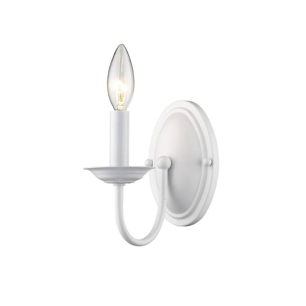 Elegant Williamsburg White Jelly Jar Dimmable Wall Sconce