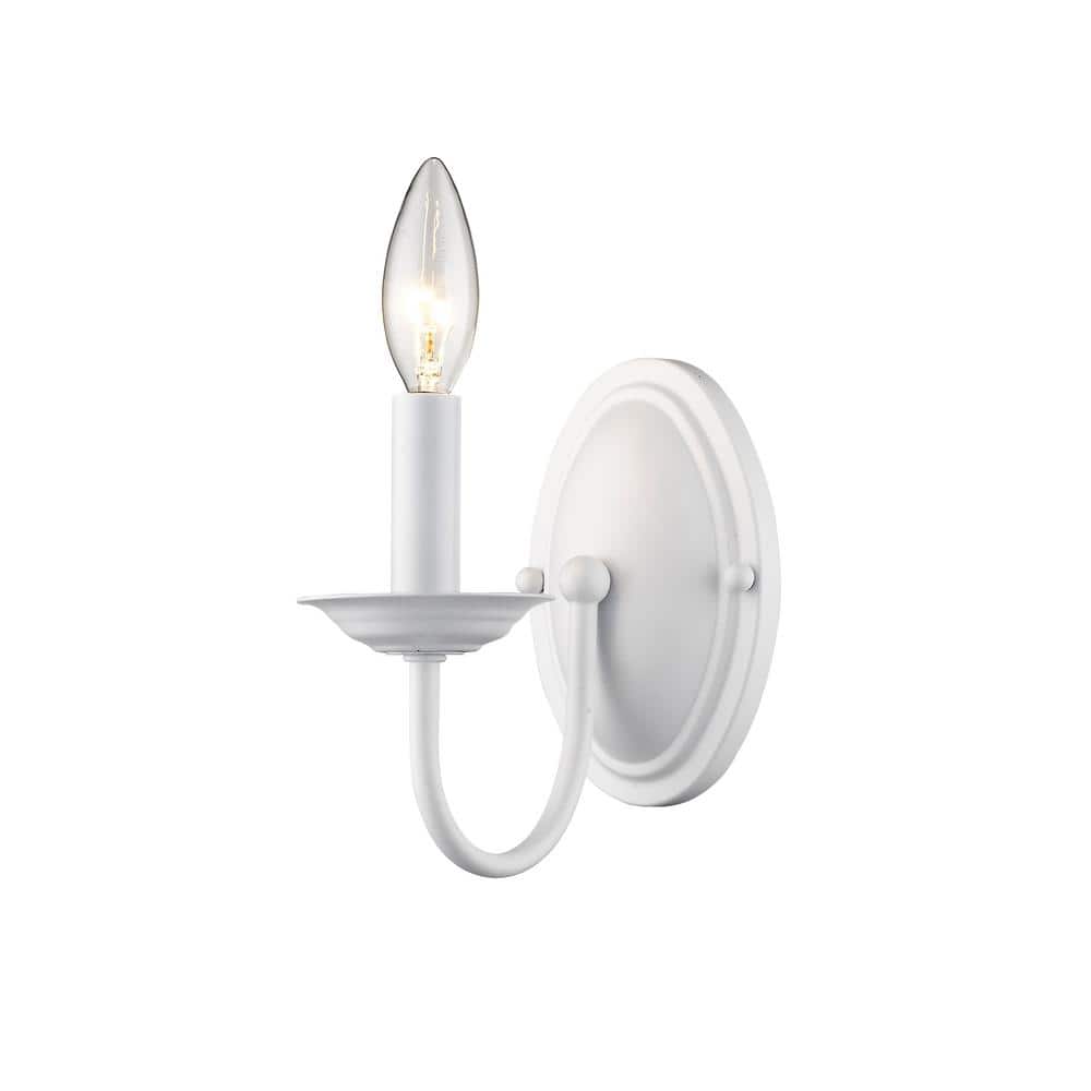 Elegant Williamsburg White Jelly Jar Dimmable Wall Sconce