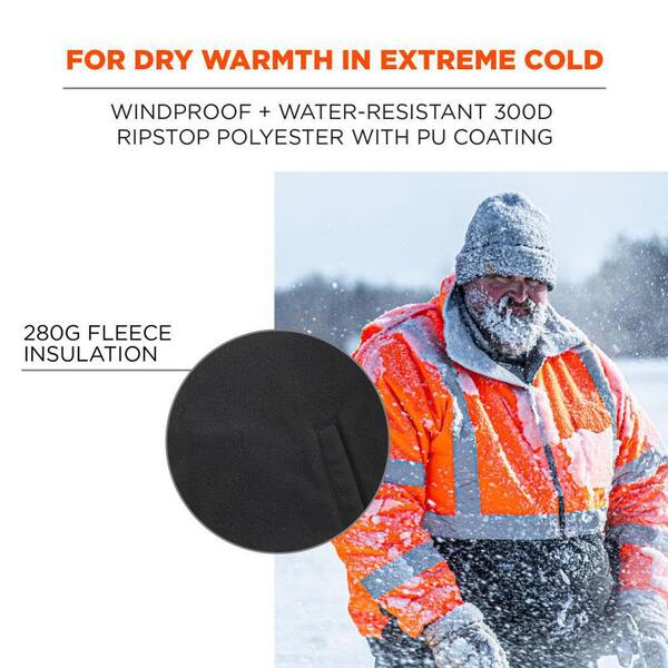 Ergodyne Men's 2X-Large Orange High Visibility Reflective Bomber