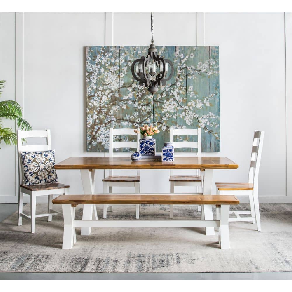 CottaIron 6-Light Distressed Rustic Gray Wooden Chandelier for Kitchen Island, Living Room with No Bulbs Included price history on PriceWatchPro